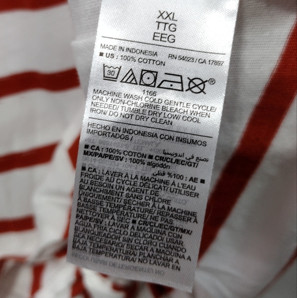 NWT Old Navy EveryWear Tie-Front Top Women's XXL White Red Retro 90s Y2K Casual - Picture 10 of 11